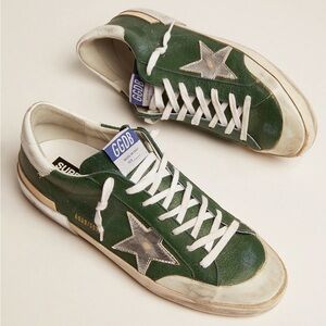 Golden Goose Super Star Sneakers Shoes EU 40 Men’s 7 Green Leather Multifoxing